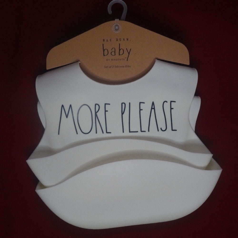 RAE DUNN SILICONE BABY BIBS